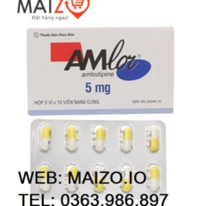 Thuốc huyết áp Amlor 5mg hàng pháp